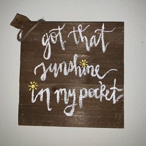 Handmade wooden wall hanging